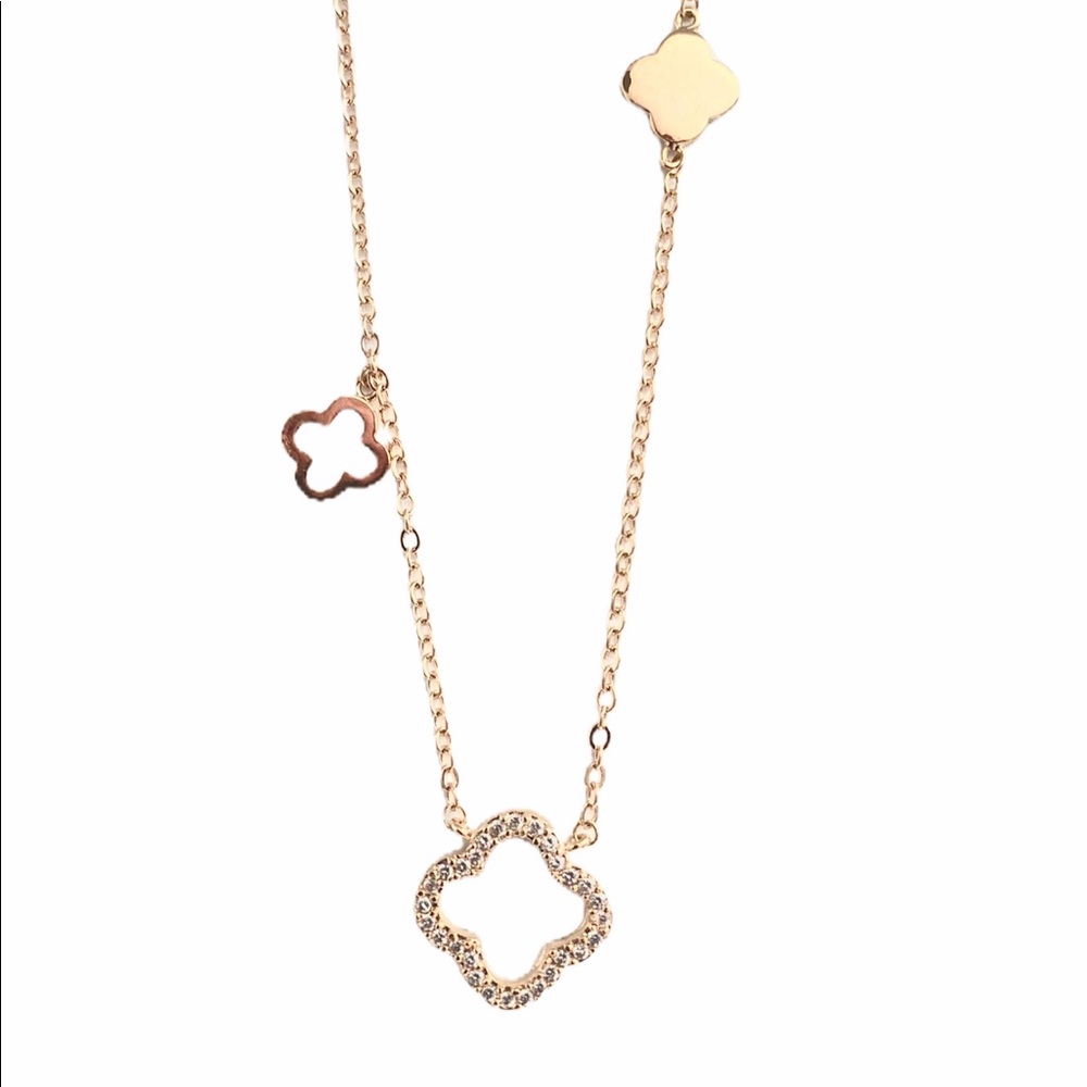 Clover Micropave Necklace